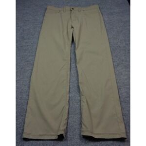Prana Brion II Pants Men's 36X34 Beige Slim Fit Nylon Stretch Hiking Climbing